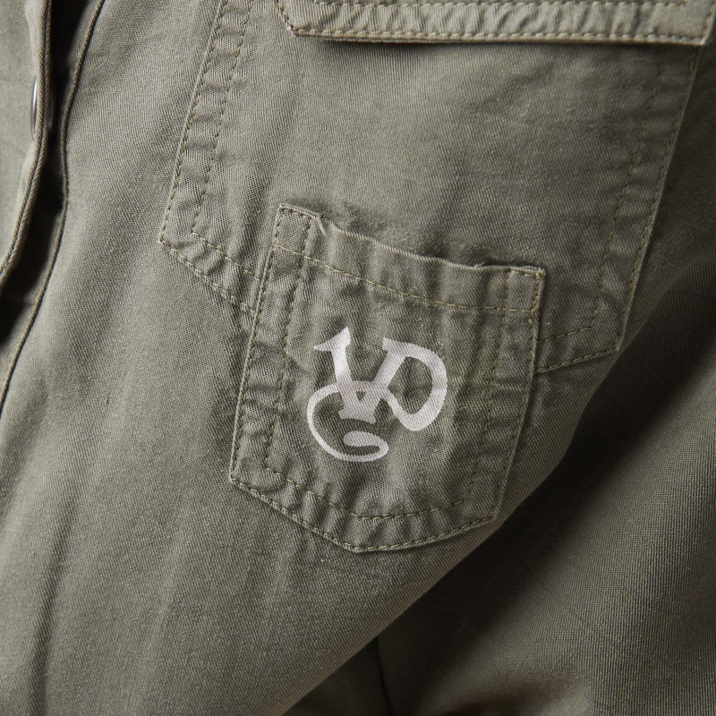 Combishort en Jean Manches Courtes Verte coupe Ajustée | Femme - Von Dutch Vondutch - 4