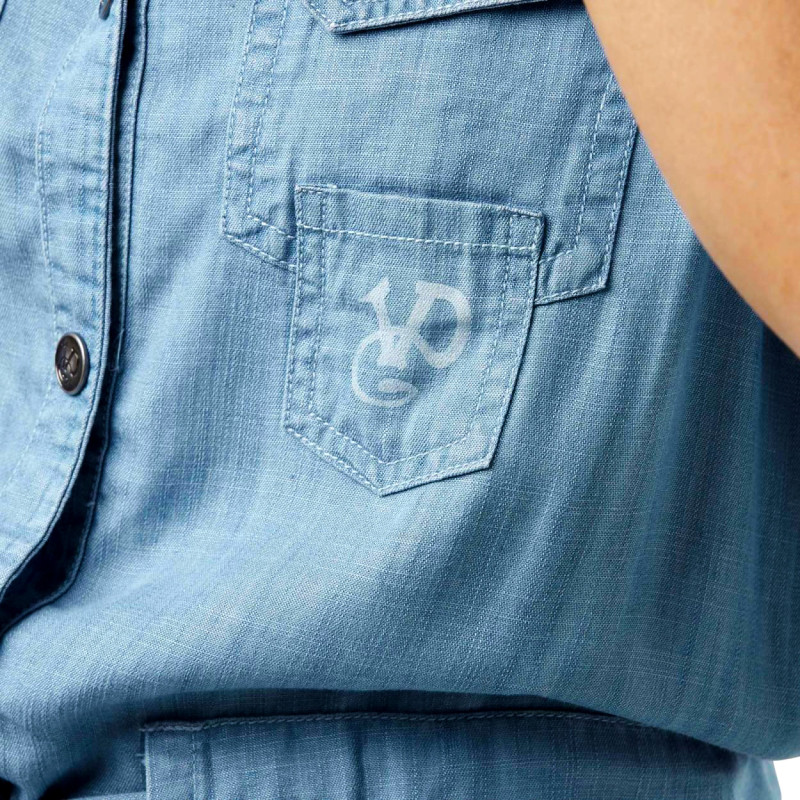 Combishort en Jean Manches Courtes Bleu coupe Ajustée | Femme - Von Dutch Vondutch - 4