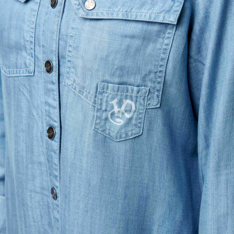Robe femme chemise effet denim léger Jean Vondutch - 3
