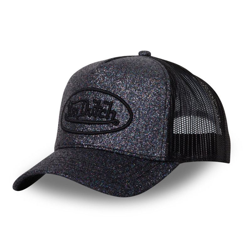 Casquette Vondutch Noire Trucker Snapback effet Pailleté GLITTER Vondutch - 1