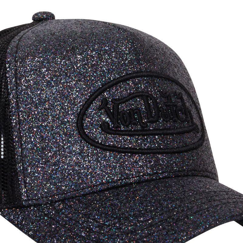 Casquette Vondutch Noire Trucker Snapback effet Pailleté GLITTER Vondutch - 3