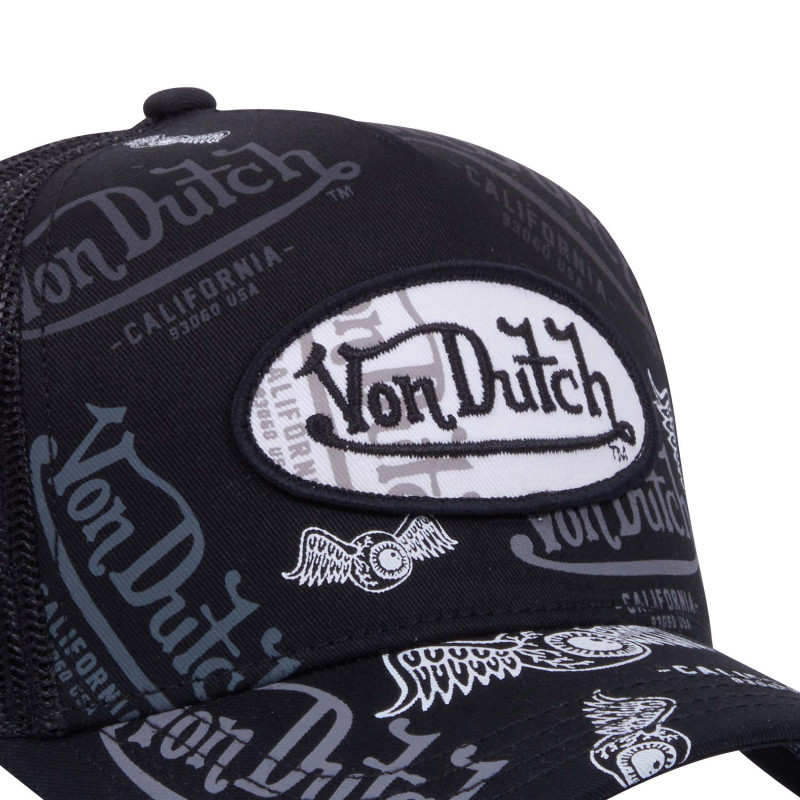 Casquette Vondutch Noir, Gris, Trucker Snapback Graffiti Vondutch - 3