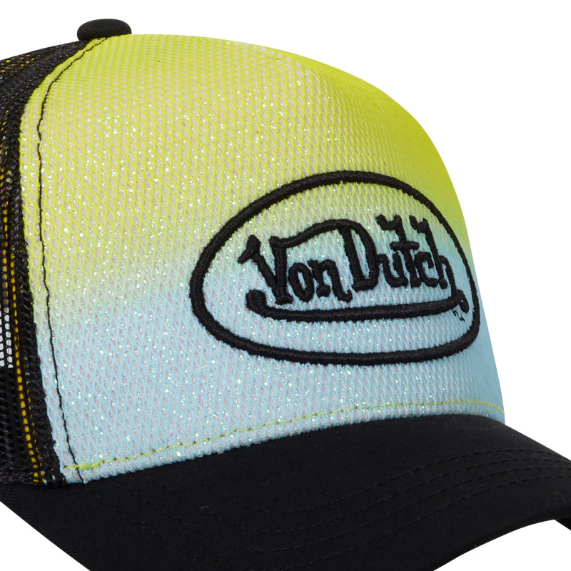 Casquette Vondutch Jaune Trucker Snapback effet Tie and Dye MESH Vondutch - 3