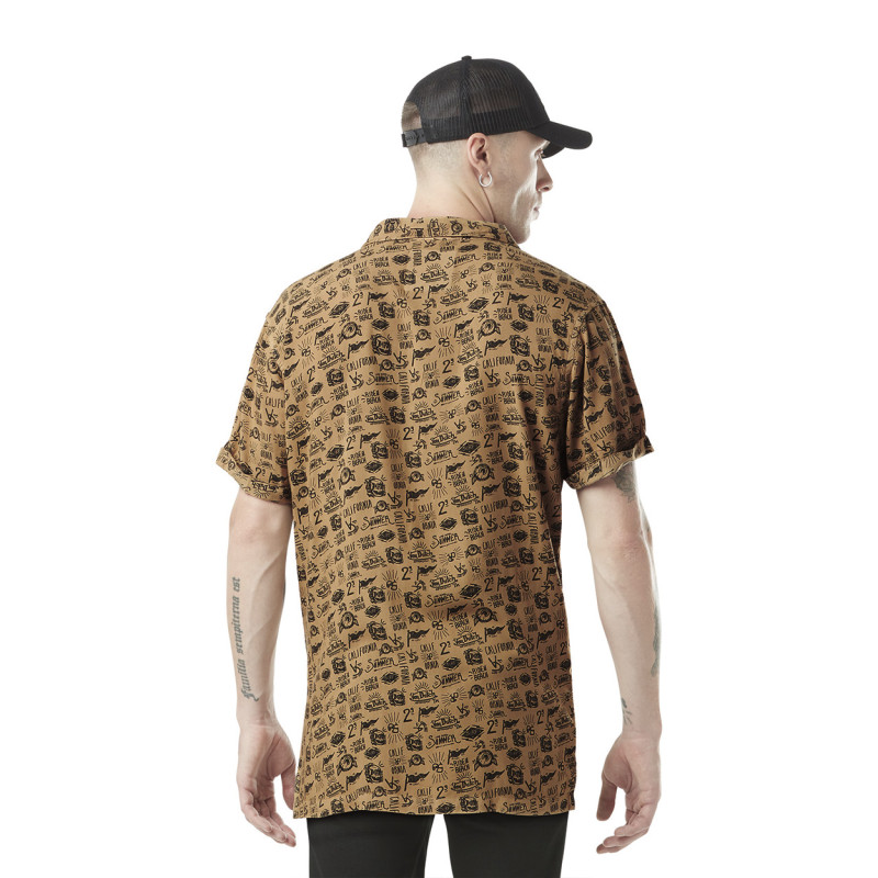 Chemise Hawaïenne coupe Regular Manches courtes Beige AOP | Homme - Vondutch Vondutch - 2