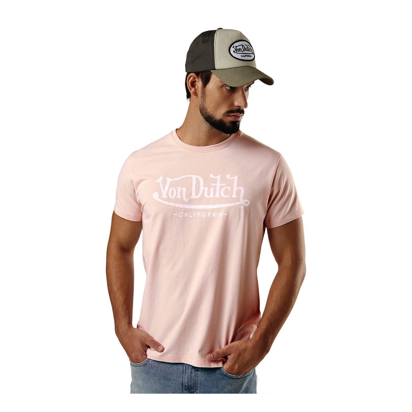 Tee Shirt Rose coupe Slim Col rond LIFE | Homme - Vondutch Vondutch - 1