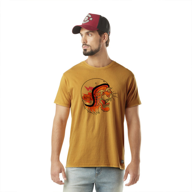 Tee Shirt Orange coupe Régular Col rond LION | Homme - Vondutch Vondutch - 1