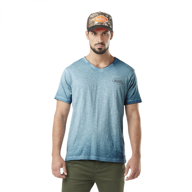 T-shirt homme slub col rond avec print en coton Pist Vondutch - 1