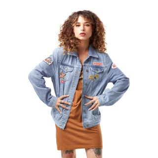 Image of Veste en Jean effet Délavé