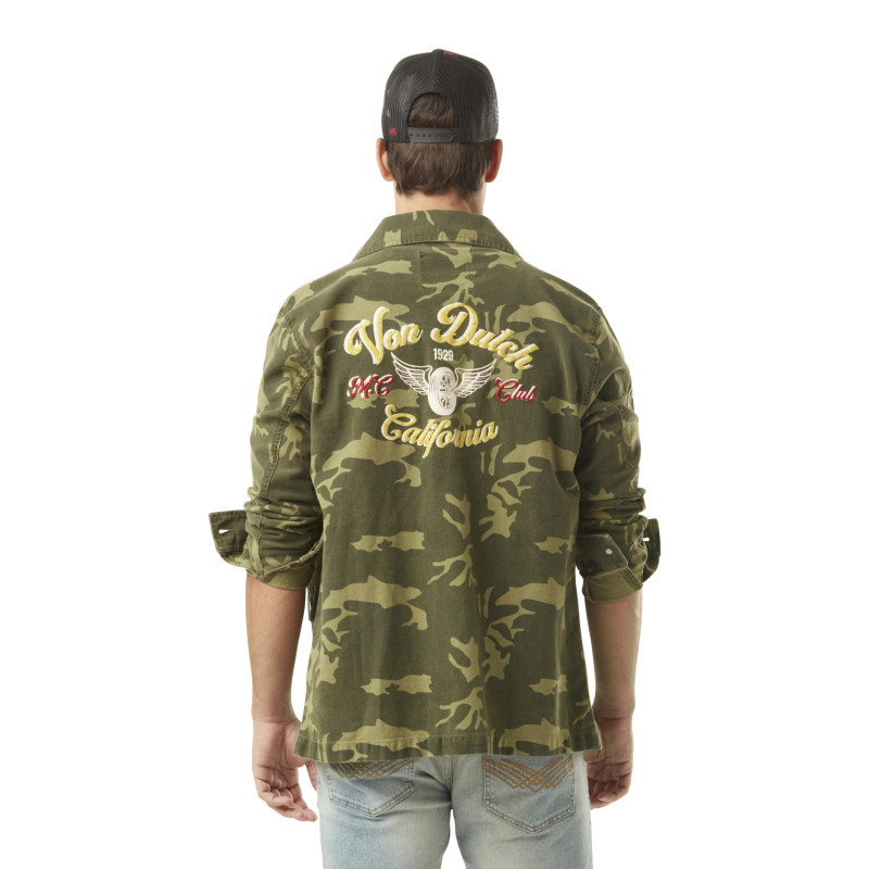 Veste homme avec broderie en camouflage en coton Santi Vondutch - 2
