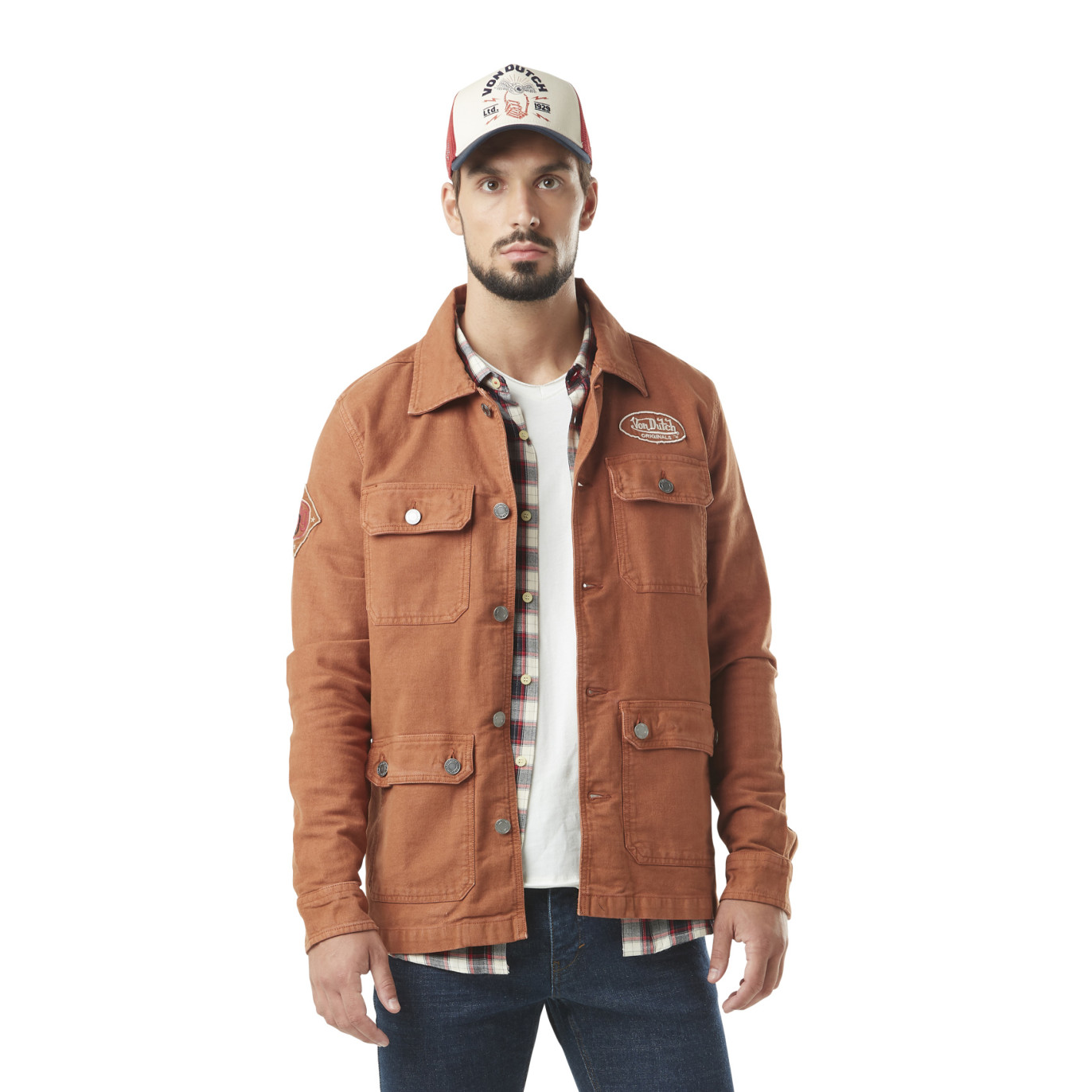 Veste homme avec broderie en coton Santi Vondutch - 1