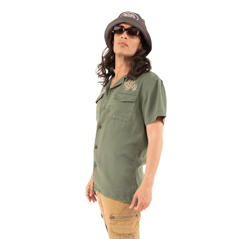 Chemise coupe Cintrée Manches courtes Verte SMILE | Homme - Vondutch Vondutch - 5