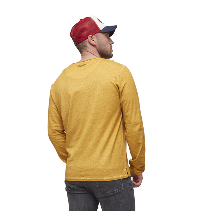 Tee Shirt Jaune coupe Régular Col V effet Flammé RONY | Homme - Vondutch Vondutch - 3