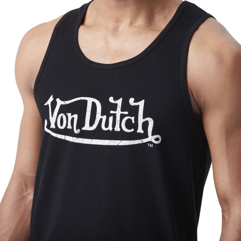 Débardeur AC/DC 'Demon Fire' Homme - 100% Coton, Coupe Standard, Licence Officielle, Noir Uni