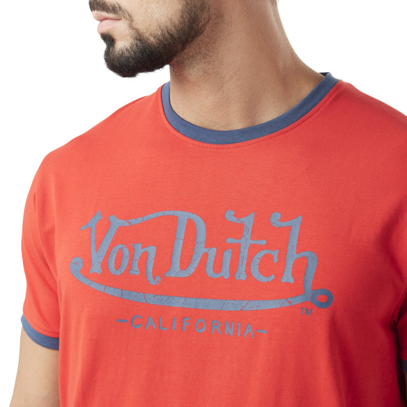 T-shit homme stretch en col V en contraste Blast Vondutch - 2