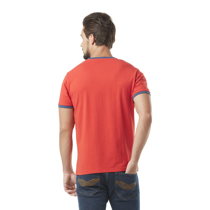 T-shit homme stretch en col V en contraste Blast Vondutch - 3
