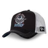 Casquette Noir/Blanc/Bleu trucker Snapback Effet usé Moto GP x Von Dutch