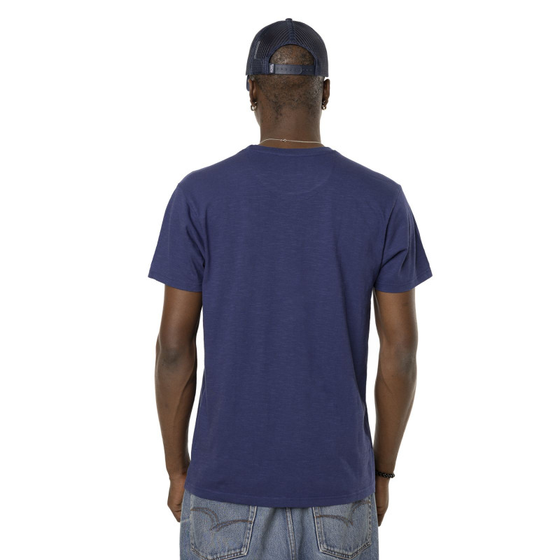 T-shirt bleu homme col rond coupe regular Moto GP x Von Dutch