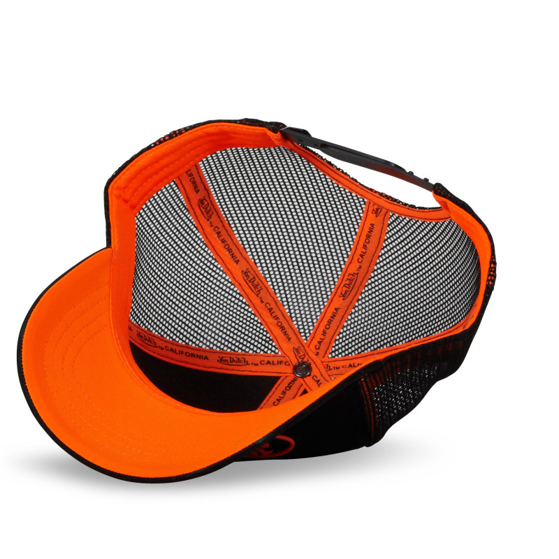 Casquette Vondutch Noir/Orange fluo Trucker Snapback DOM