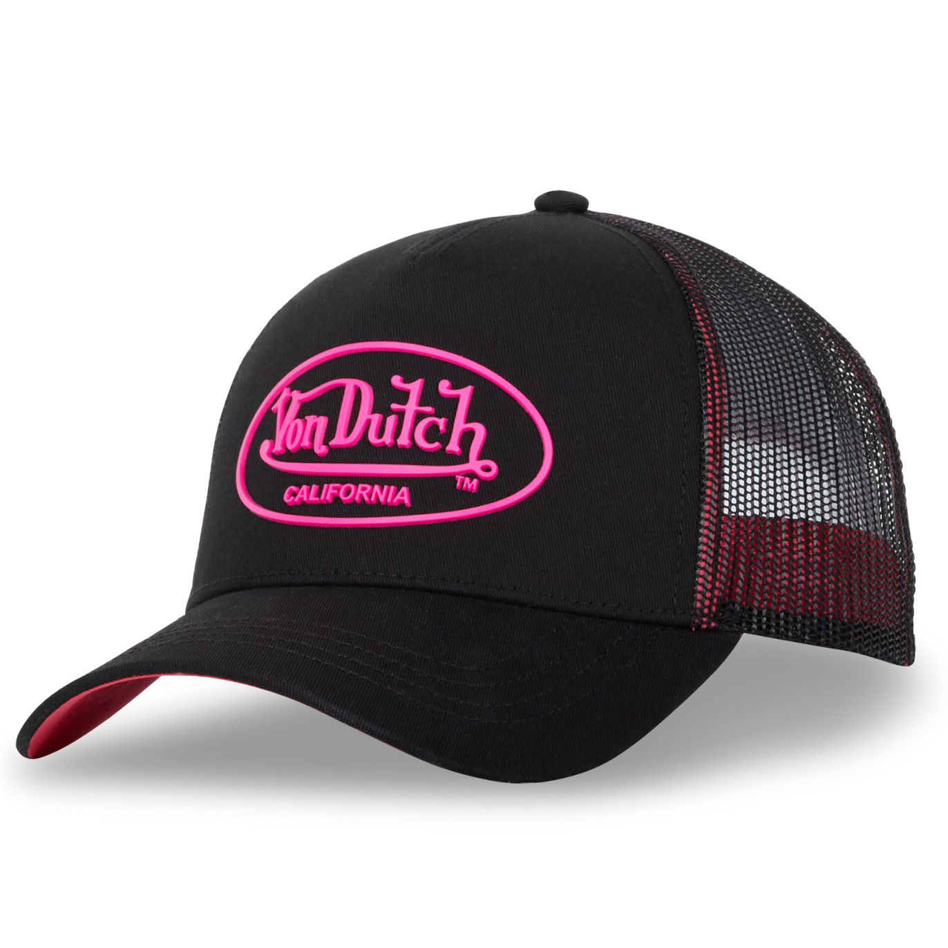 Casquette Vondutch Noir/Rose fluo Trucker Snapback DOM