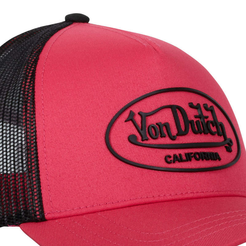 Casquette Vondutch Rose fluo/Noir Trucker Snapback FLUO