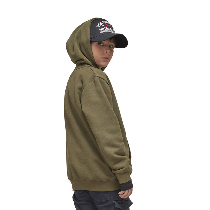 Sweat zippé à col rond et capuche garçon Von Dutch Slimane