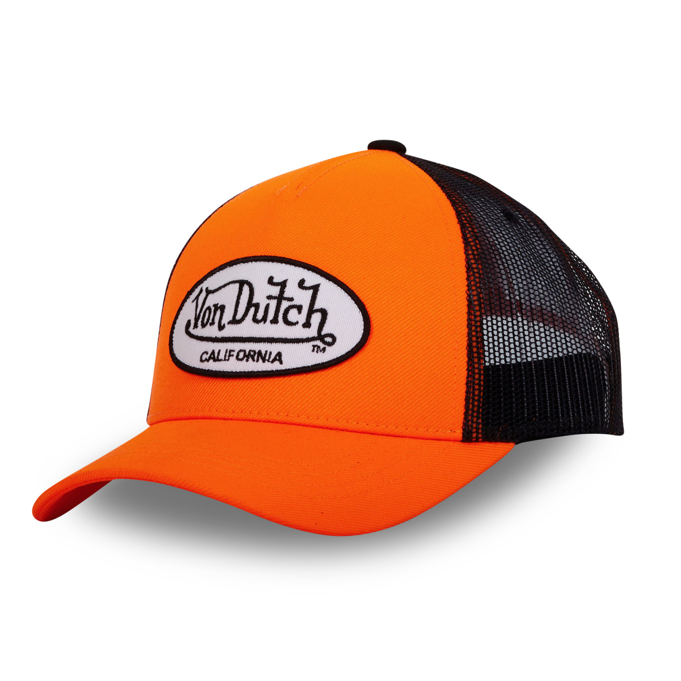 Casquette Vondutch Orange Fluo/Noir Trucker Snapback