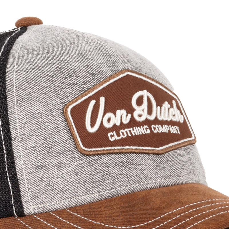 Casquette Vondutch Marron/Beige/Noir Baseball Snapback LEA