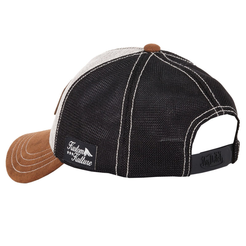 Casquette Vondutch Marron/Beige/Noir Baseball Snapback LEA