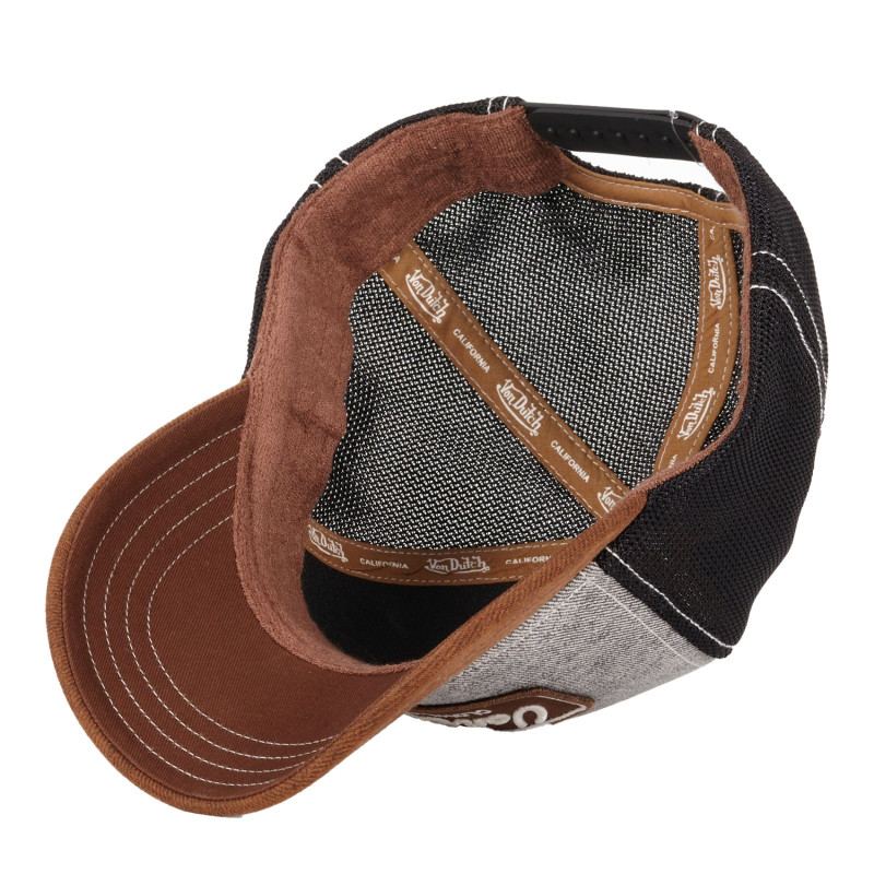 Casquette Vondutch Marron/Beige/Noir Baseball Snapback LEA