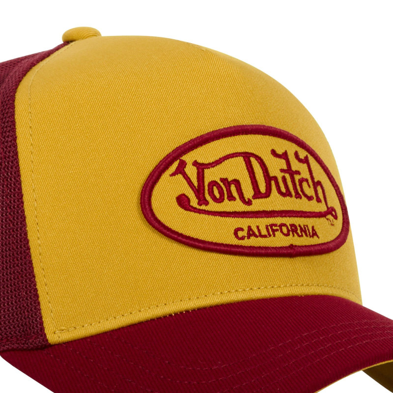 Casquette Vondutch Jaune/Rouge Trucker Snapback BURGUNDY