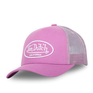 Casquette Vondutch Rose/Blanc Trucker Strapback / Boucle LOFB