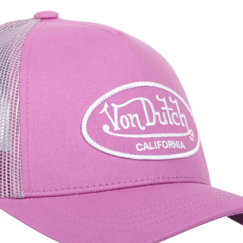 Casquette Vondutch Rose/Blanc Trucker Strapback / Boucle LOFB