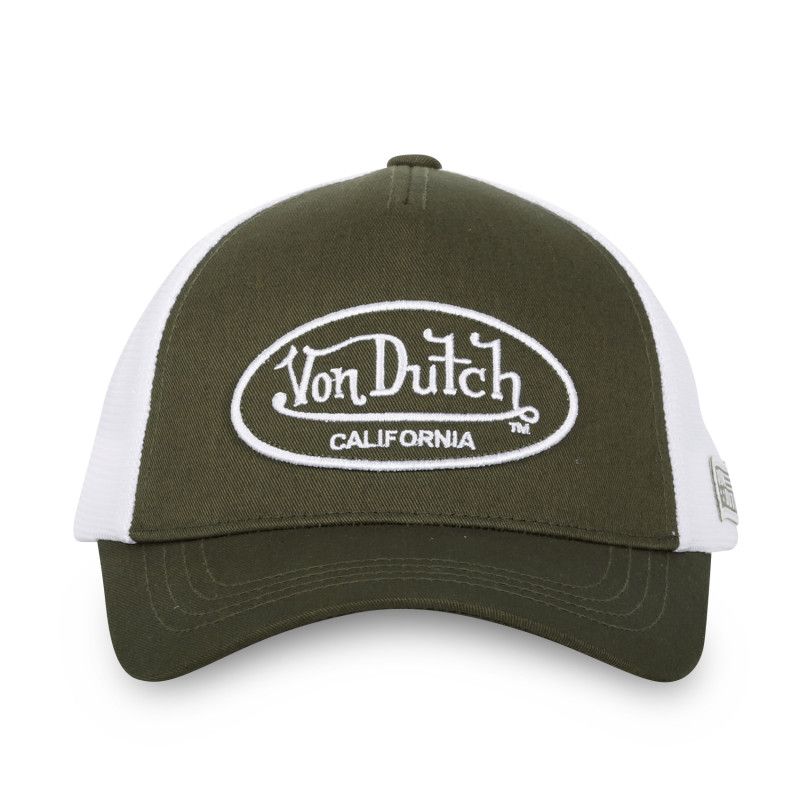 Casquette Vondutch Blanc/Vert Trucker Strapback / Boucle LOFB