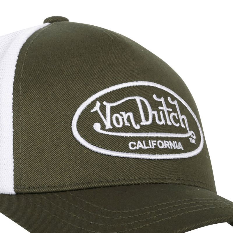 Casquette Vondutch Blanc/Vert Trucker Strapback / Boucle LOFB