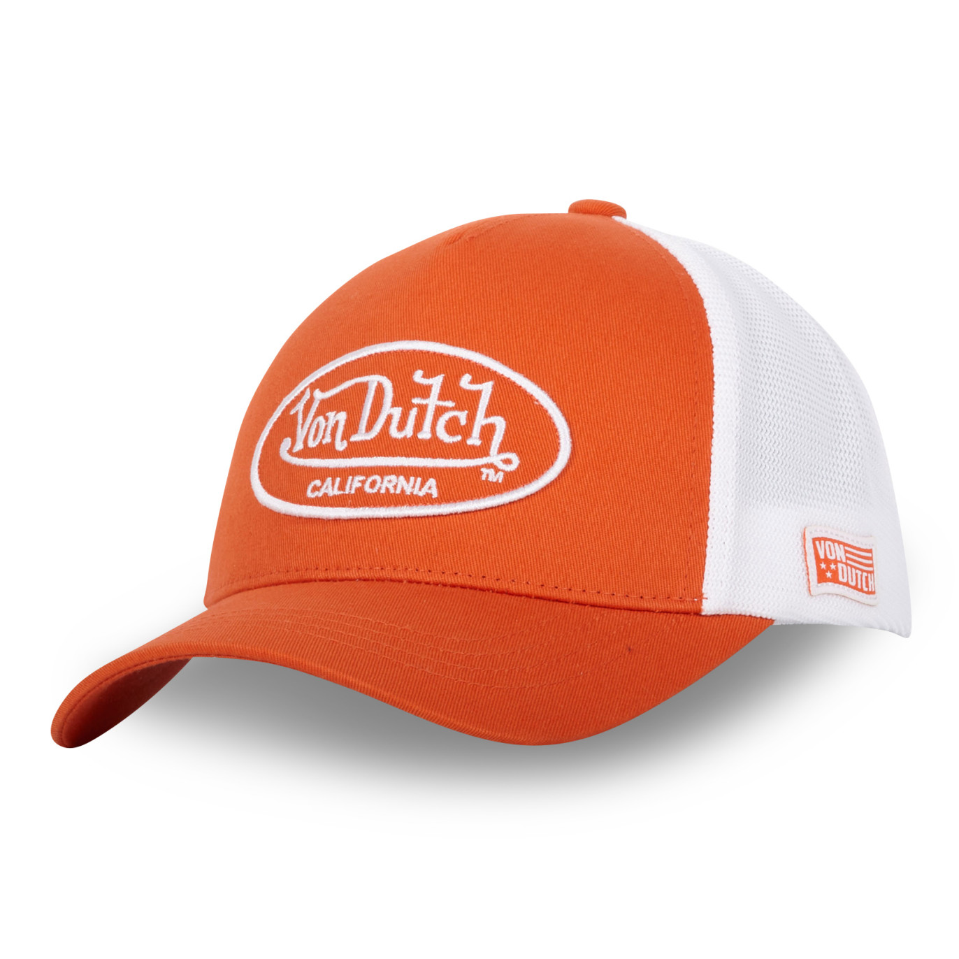 Casquette Vondutch Blanc/Orange Trucker Strapback / Boucle LOFB