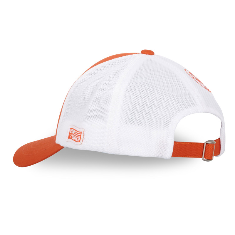 Casquette Vondutch Blanc/Orange Trucker Strapback / Boucle LOFB