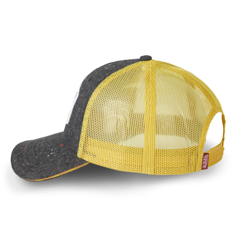 Casquette Vondutch Gris/Jaune Trucker Snapback effet Tweed MIXED