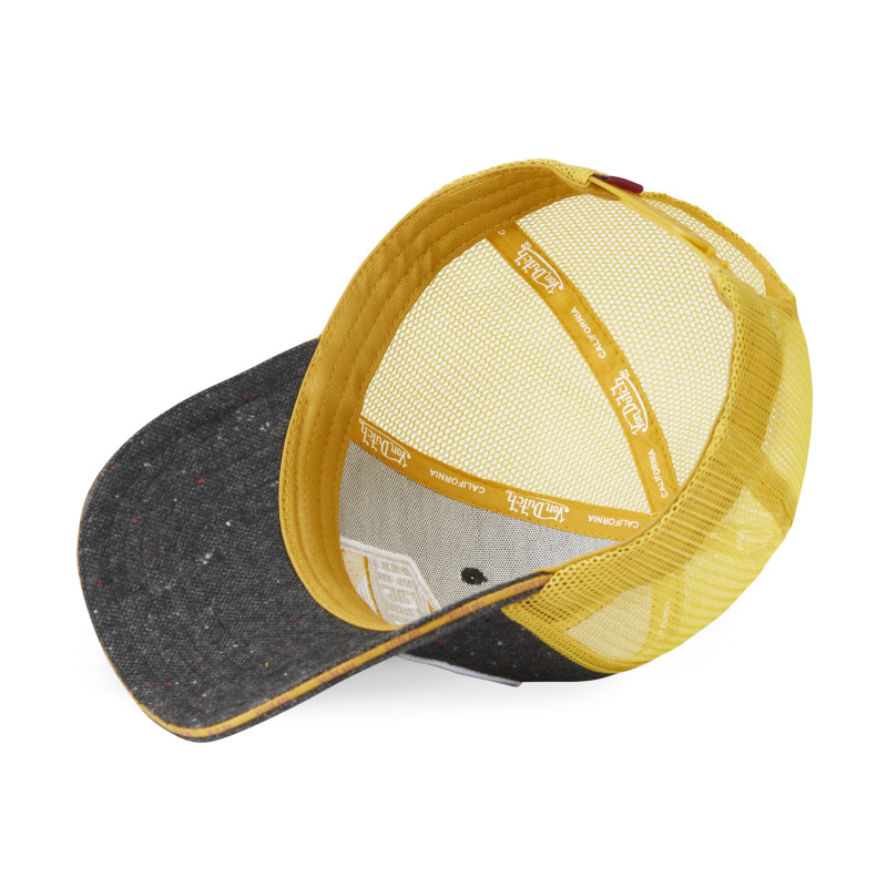 Casquette Vondutch Gris/Jaune Trucker Snapback effet Tweed MIXED
