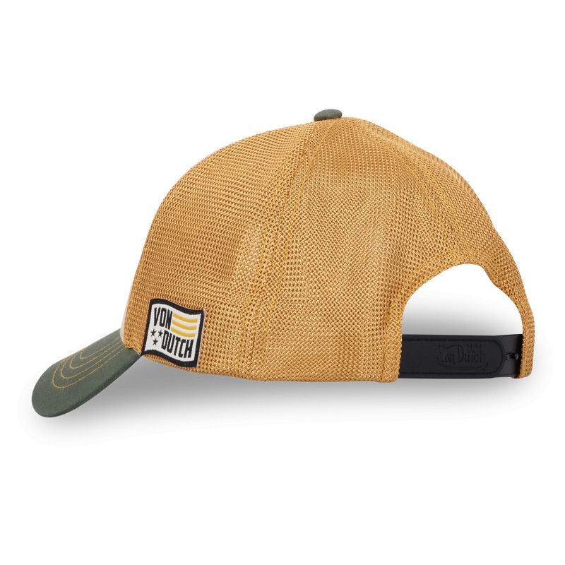 Casquette Vondutch Beige/Kaki/Jaune Trucker Snapback PIRATE CAT