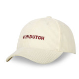 Casquette Vondutch Blanc Baseball Strapback / Boucle en Velours côtelé VELVET