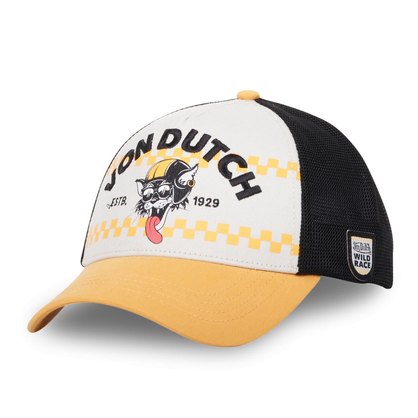 Casquette Vondutch Blanc/Jaune/Noir Trucker Snapback WILD GATO