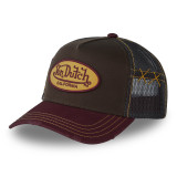 Casquette Vondutch Bordeaux/Jeune/Marron Trucker Snapback effet Usé BURGUNDY