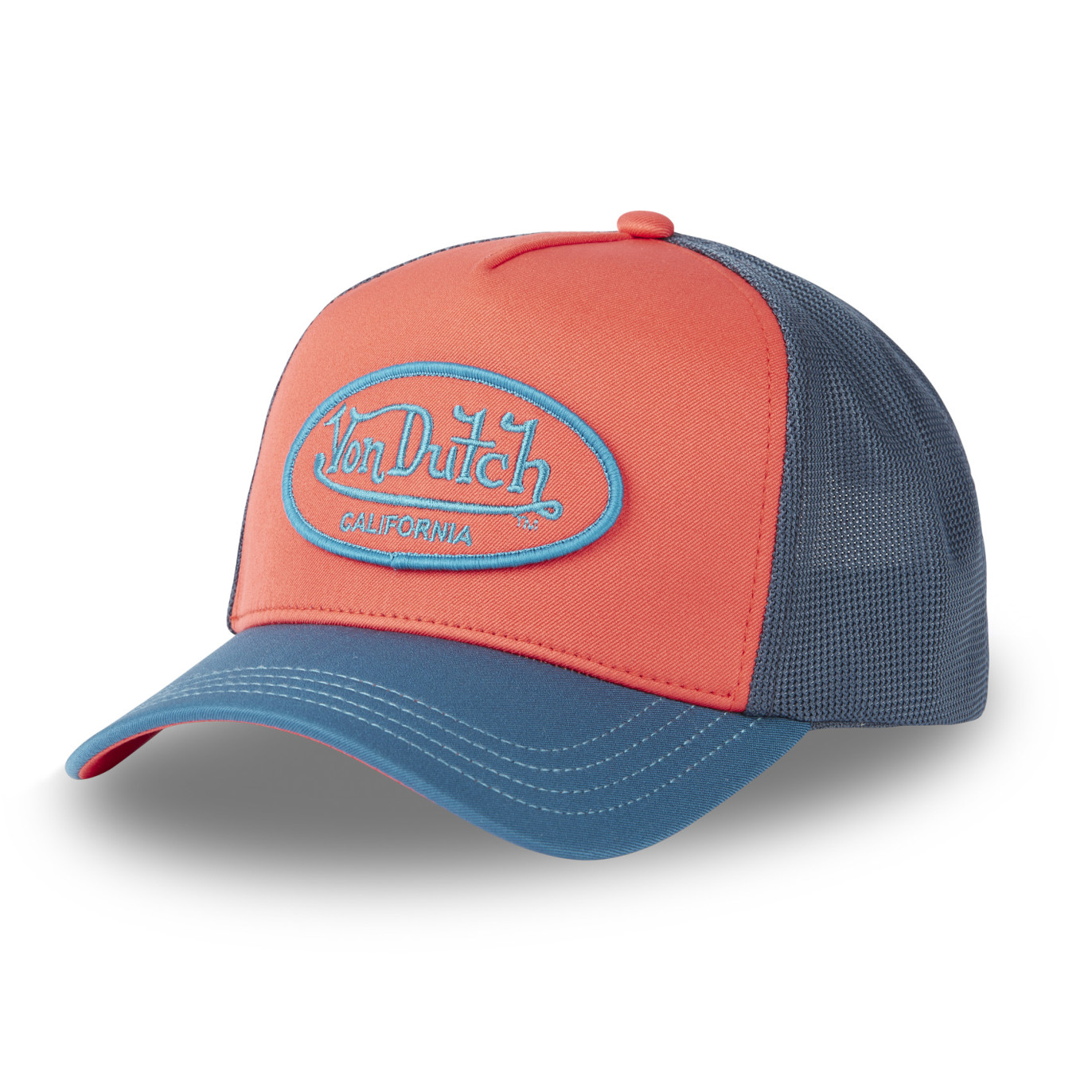 Casquette Vondutch Orange/Bleu Trucker Snapback FLAME