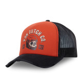 Casquette Vondutch Orange/Noir Trucker Snapback effet Usé CREW