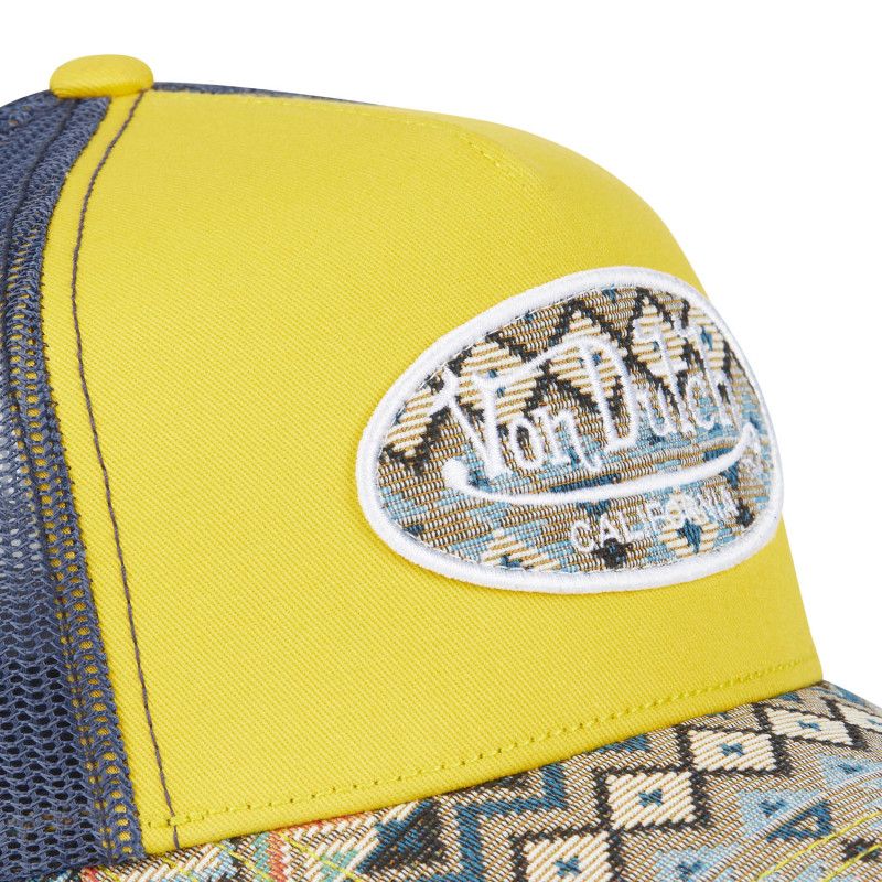 Casquette Vondutch Jaune/Bleu/Beige Trucker Snapback ETHNIK