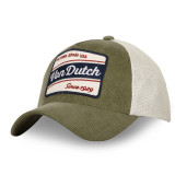 Casquette Vondutch Beige/kaki Trucker Snapback en Velours côtelé CORDUROY