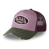 Casquette Vondutch Violet/Kaki Trucker Snapback effet Usé BURGUNDY