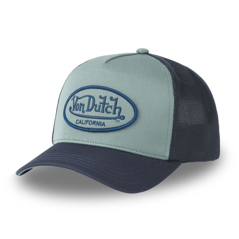 Von Dutch - Casquette camionneur en denim indigo et blanc | Urban Outfitters FR