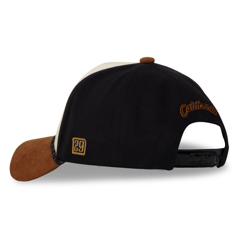 Casquette Vondutch Beige/Marron/Noir Baseball Snapback en Velours côtelé VINTAGE