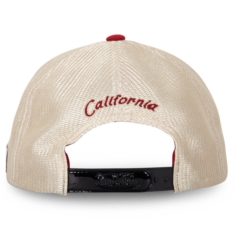 Casquette Vondutch Bleu/Rouge/Beige Trucker Snapback en Denim VINTAGE
